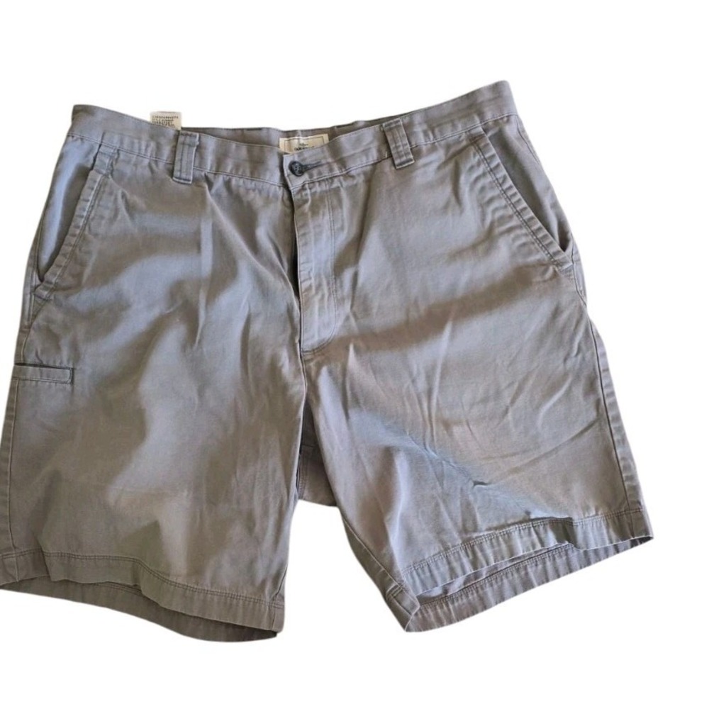 DOCKERS FLAT‎ FRONT RELAXED FIT GRAY SHORTS 38" WAIST 8" INSEAM 100% COTTON #035